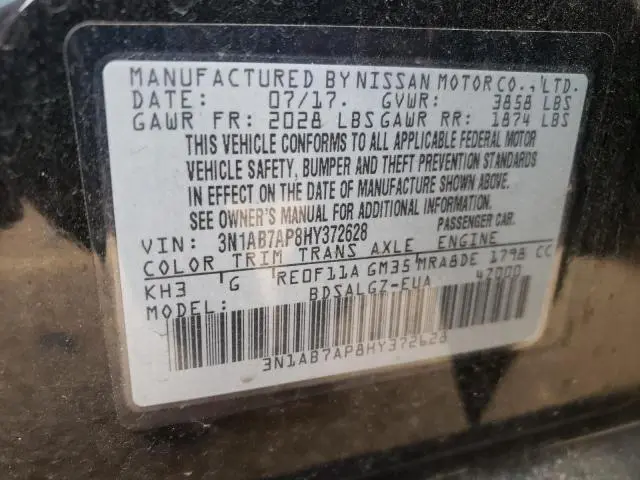 2017 NISSAN SENTRA S