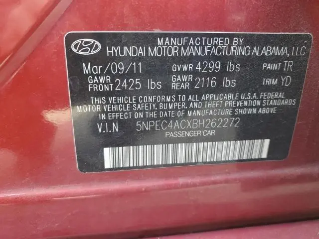 2011 HYUNDAI SONATA SE