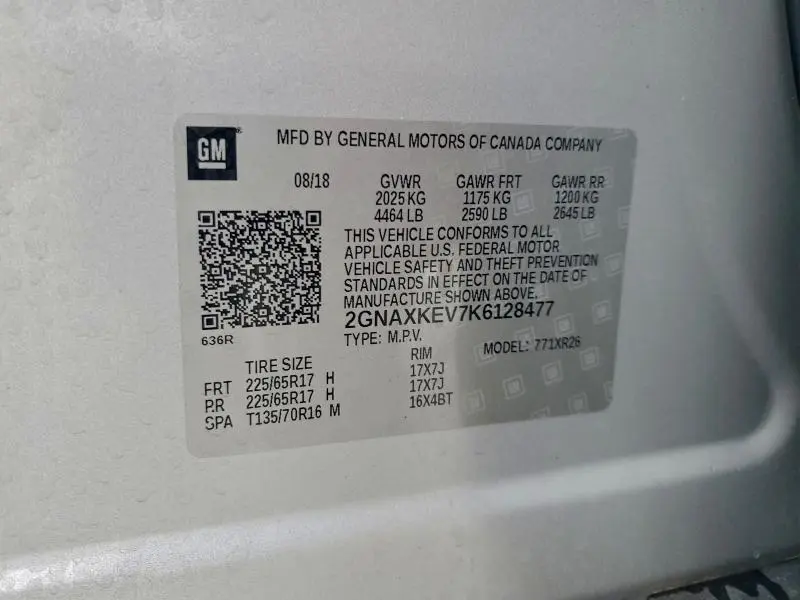 2019 CHEVROLET EQUINOX LT  