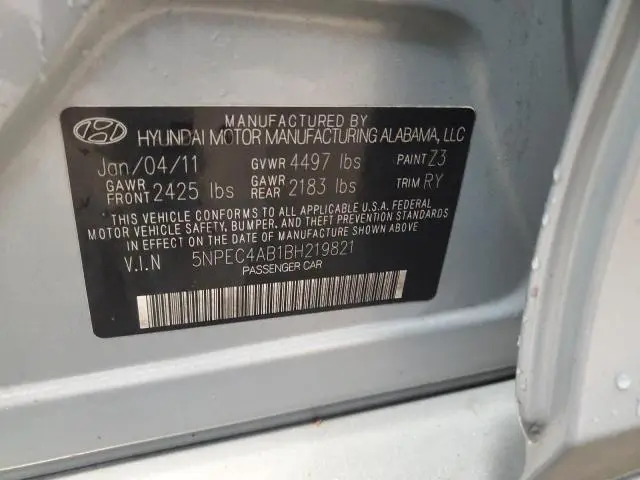 2011 HYUNDAI SONATA SE  