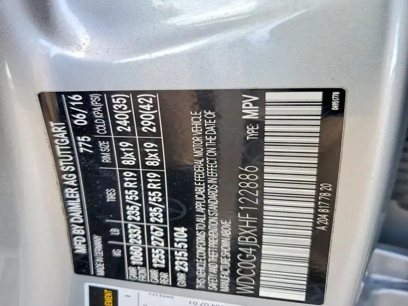 2017 MERCEDES-BENZ GLC 300  