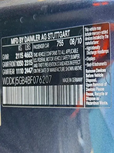 2011 MERCEDES-BENZ E 350  