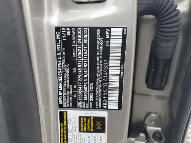 2020 MERCEDES-BENZ GLS 450 4MATIC  