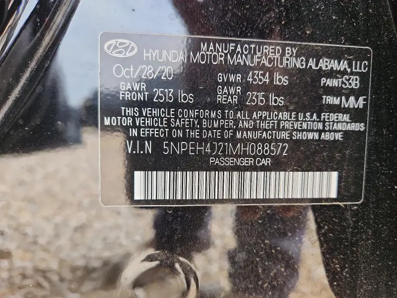 2021 HYUNDAI SONATA LIMITED  