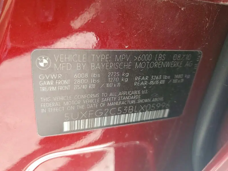 2011 BMW X6 XDRIVE35I  