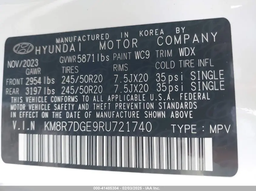 2024 HYUNDAI PALISADE CALLIGRAPHY