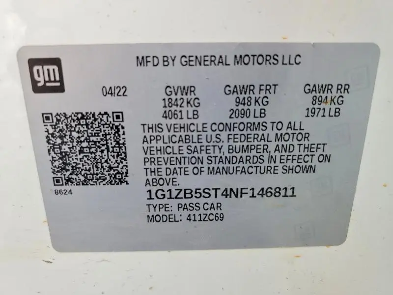 2022 CHEVROLET MALIBU LS  