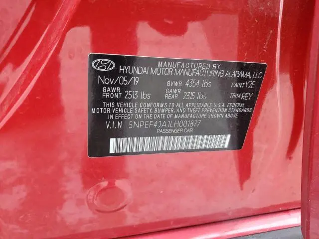 2020 HYUNDAI SONATA SEL  