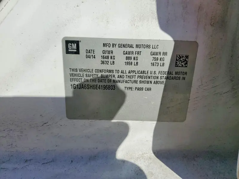 2014 CHEVROLET SONIC LS  