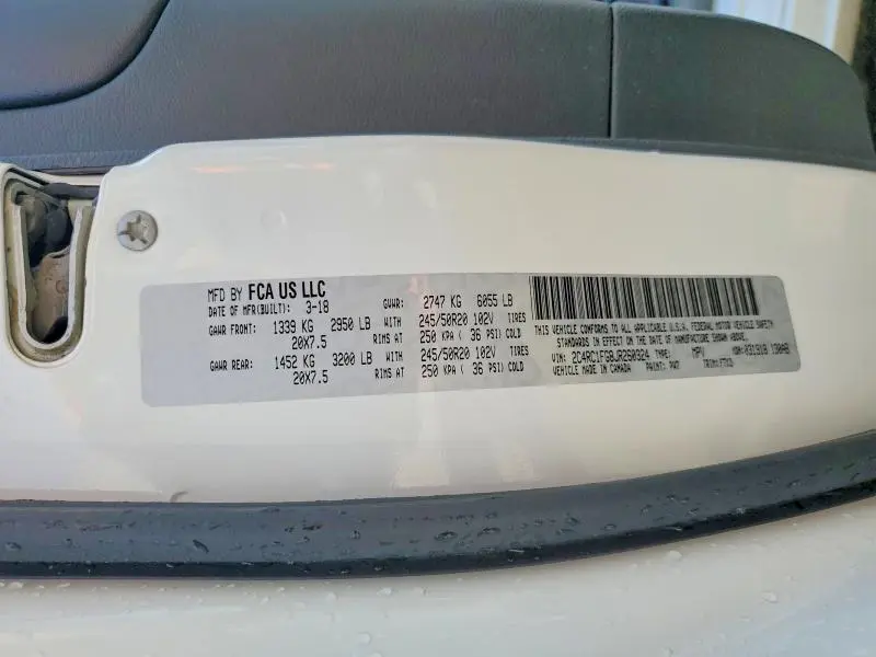 2018 CHRYSLER PACIFICA TOURING PLUS  