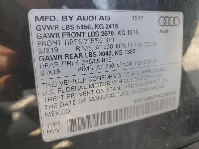 2018 AUDI Q5 PREMIUM PLUS  