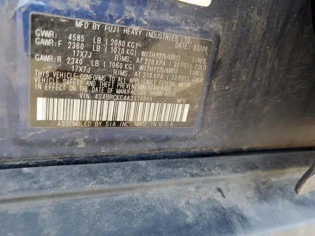 2010 SUBARU OUTBACK 2.5I LIMITED  