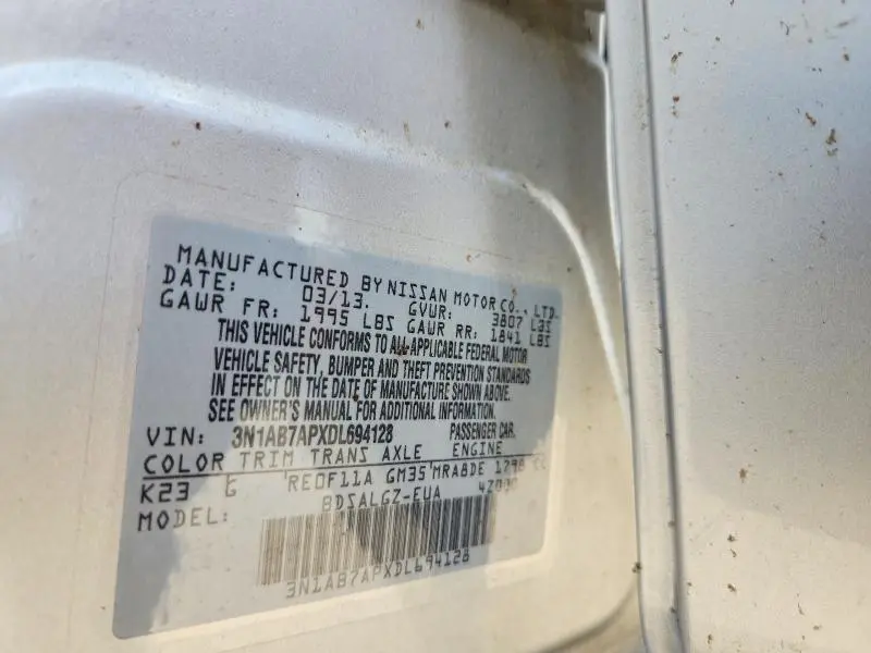 2013 NISSAN SENTRA S  