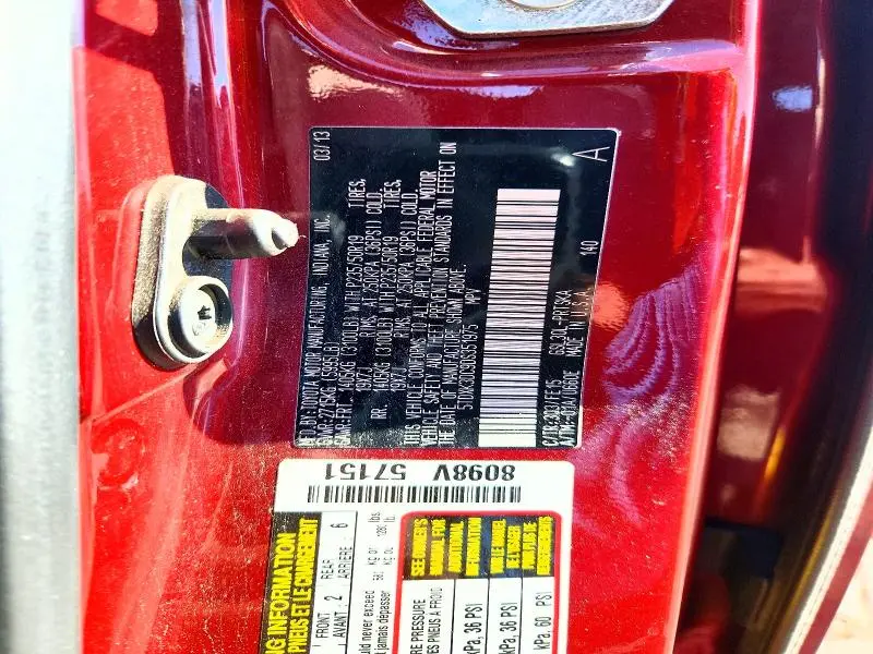 2013 TOYOTA SIENNA SPORT  
