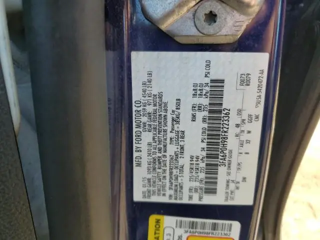 2015 FORD FUSION SE  