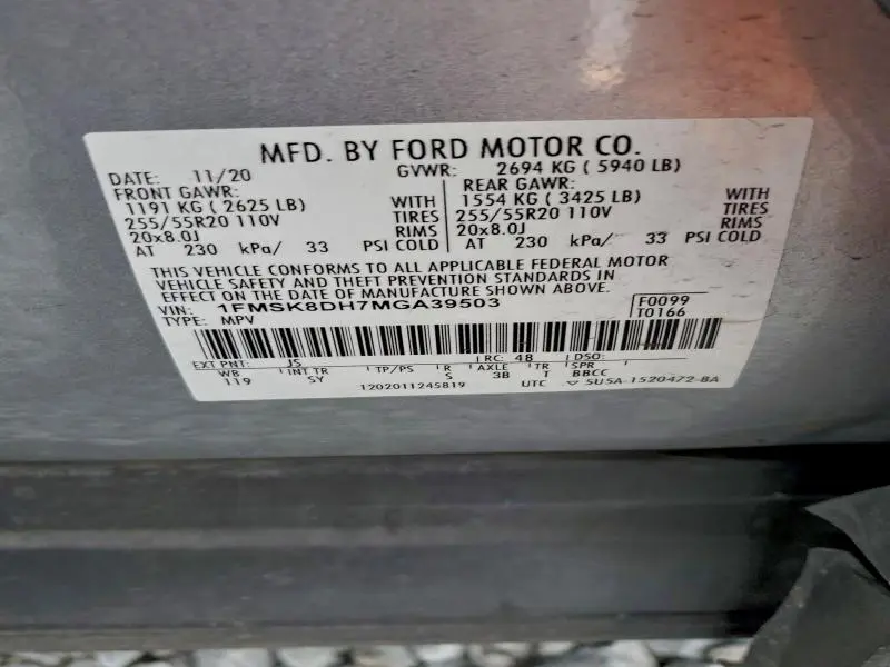 2021 FORD EXPLORER XLT  