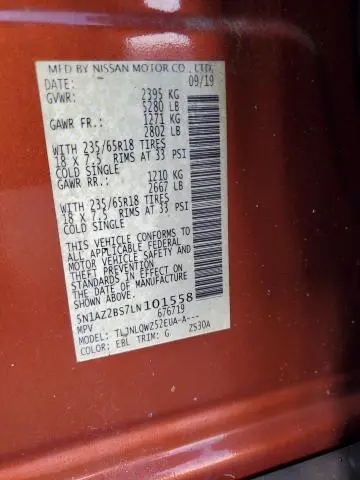 2020 NISSAN MURANO SV  