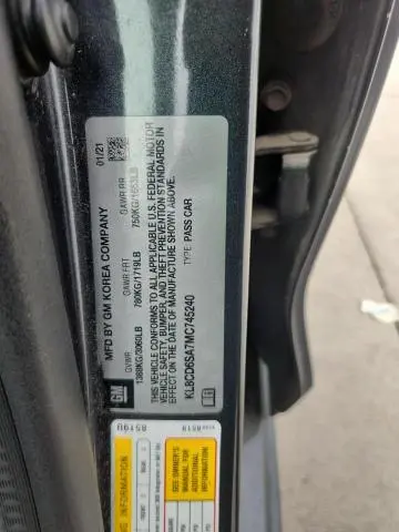 2021 CHEVROLET SPARK 1LT  