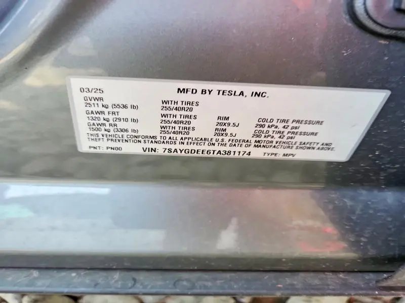 2026 TESLA MODEL Y   