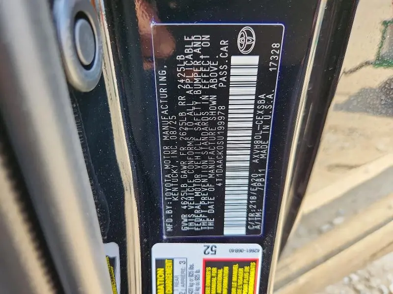 2025 TOYOTA CAMRY SE  