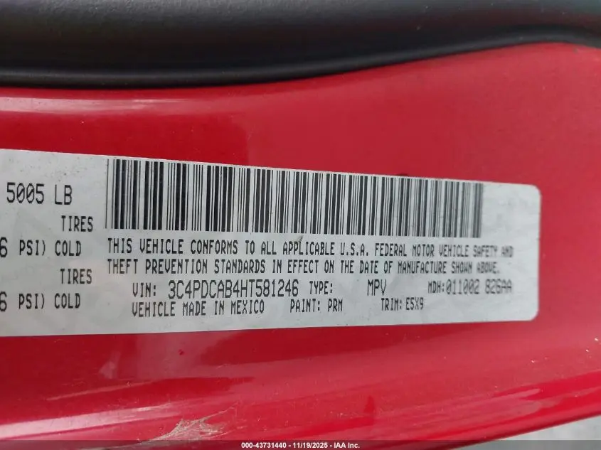 2017 DODGE JOURNEY SE