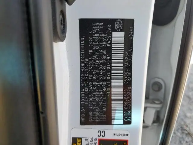 2020 TOYOTA AVALON TOURING  