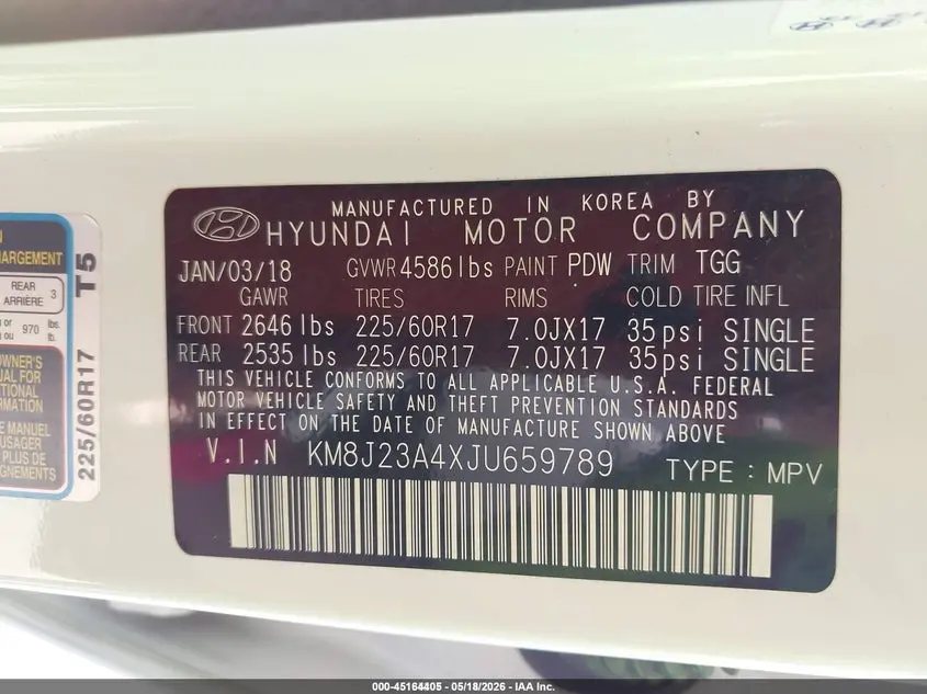 2018 HYUNDAI TUCSON SE