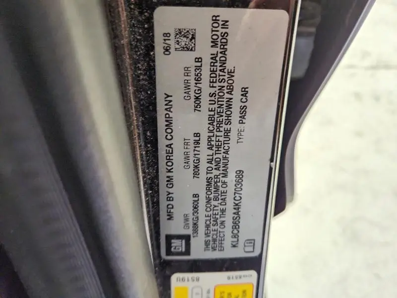 2019 CHEVROLET SPARK LS  