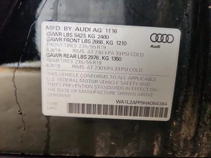 2017 AUDI Q5 PREMIUM PLUS  