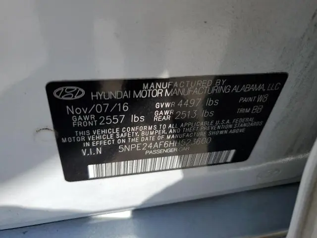 2017 HYUNDAI SONATA SE
