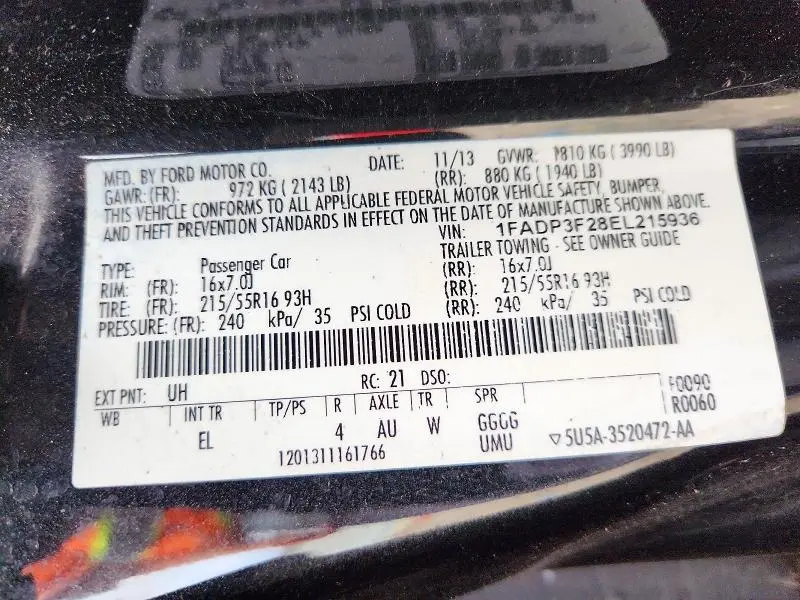 2014 FORD FOCUS SE  