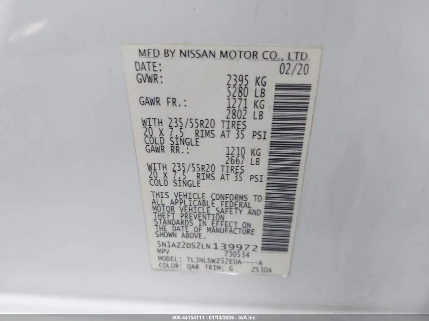 2020 NISSAN MURANO PLATINUM INTELLIGENT AWD