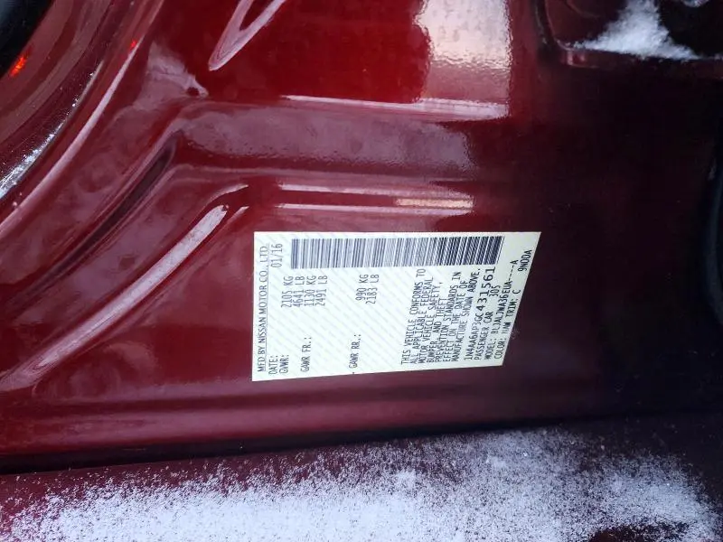 2016 NISSAN MAXIMA 3.5S  