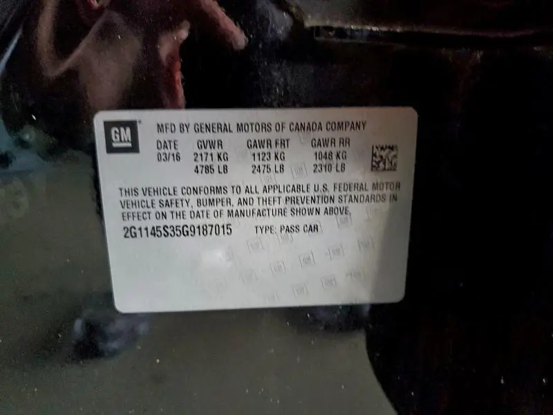 2016 CHEVROLET IMPALA LTZ  