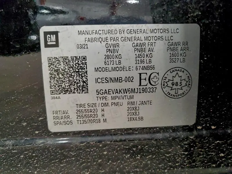 2021 BUICK ENCLAVE ESSENCE  