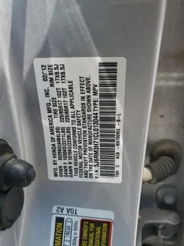 2012 HONDA CR-V EXL  