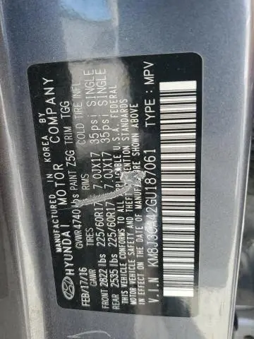 2016 HYUNDAI TUCSON LIMITED