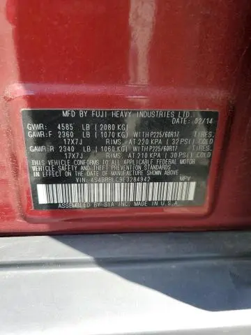 2014 SUBARU OUTBACK 2.5I LIMITED  