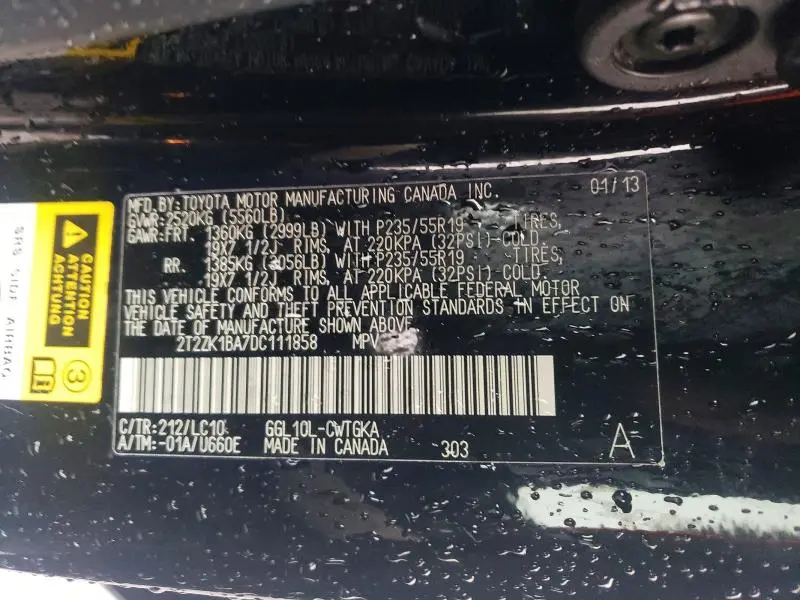 2013 LEXUS RX 350  