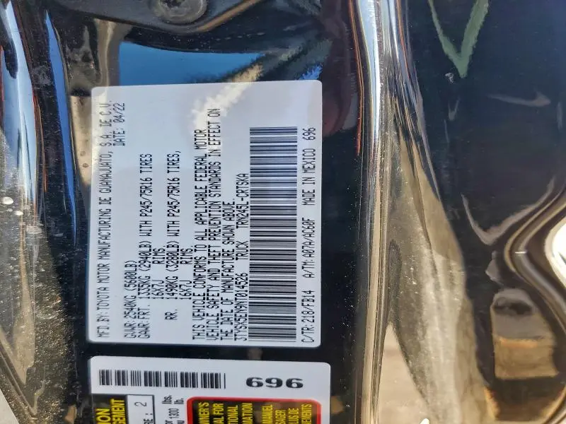 2022 TOYOTA TACOMA ACCESS CAB  