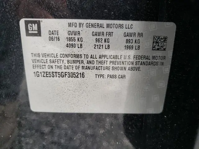 2016 CHEVROLET MALIBU LT