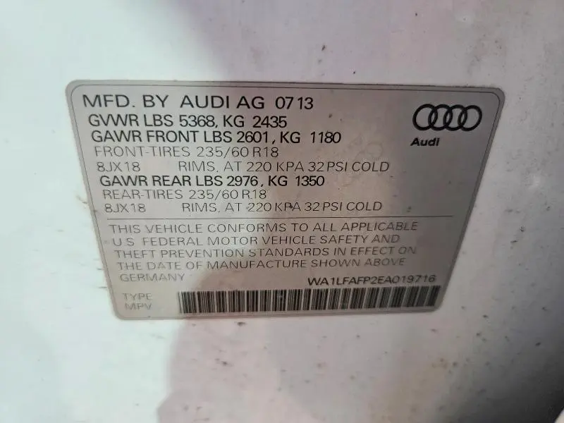 2014 AUDI Q5 PREMIUM PLUS  