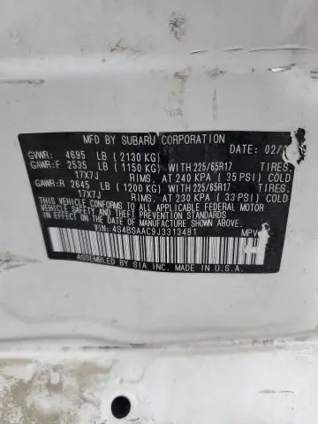 2018 SUBARU OUTBACK 2.5I  