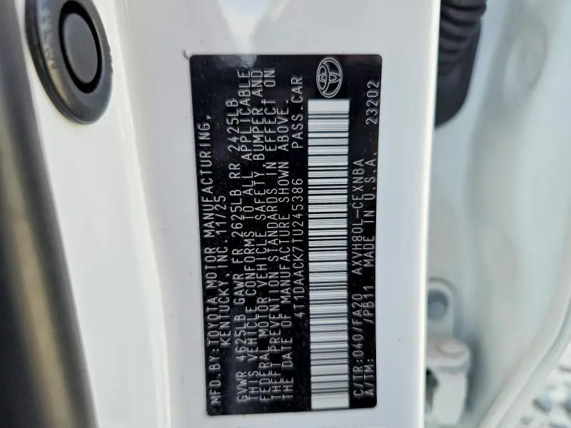 2026 TOYOTA CAMRY LE  