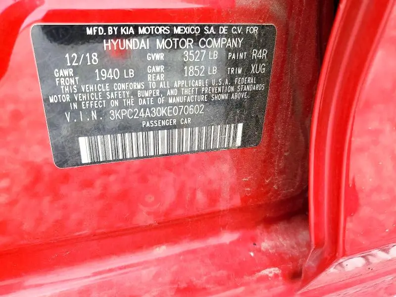 2019 HYUNDAI ACCENT SE  