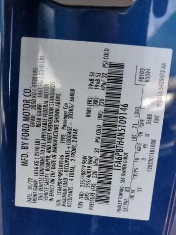 2022 FORD MUSTANG   