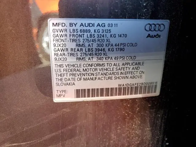 2011 AUDI Q7 PRESTIGE  