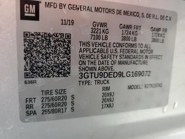 2020 GMC SIERRA K1500 SLT  