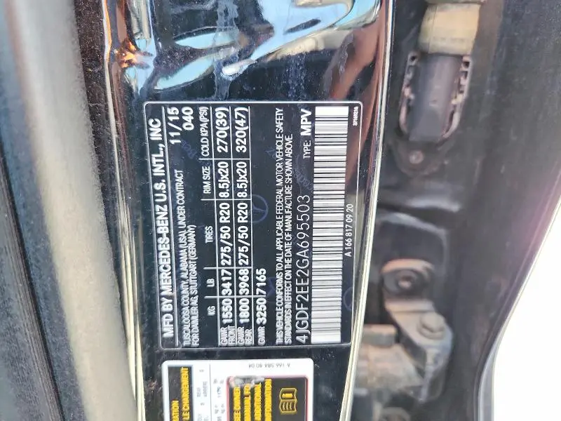 2016 MERCEDES-BENZ GL 350 BLUETEC  