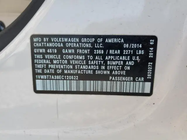 2014 VOLKSWAGEN PASSAT SE  